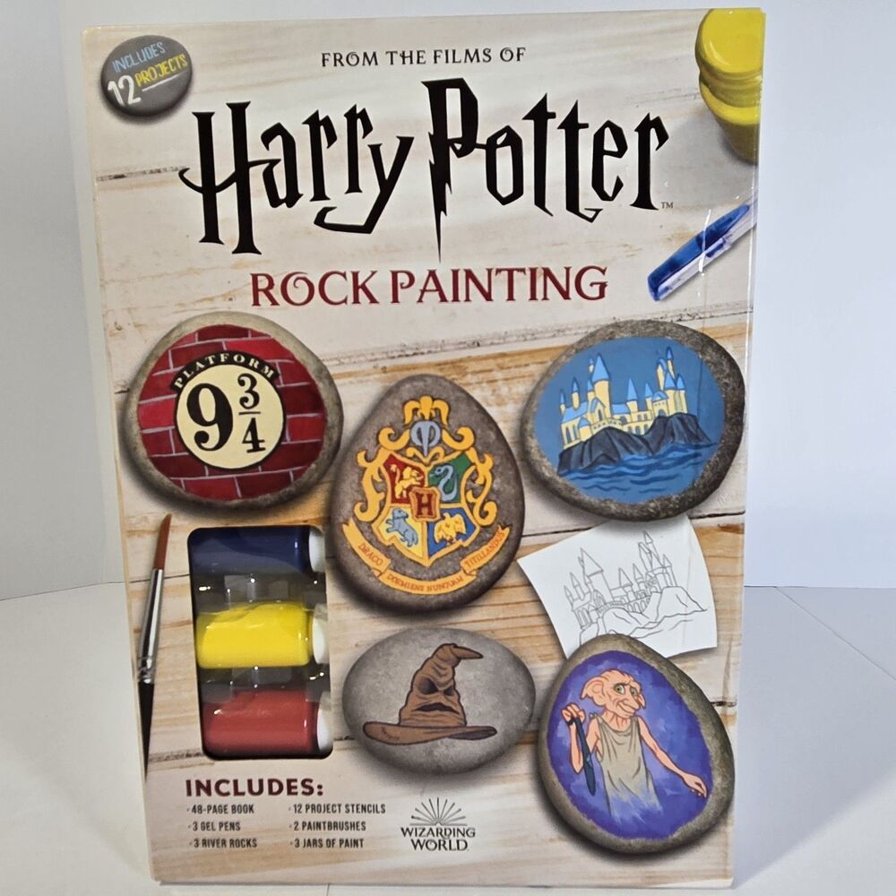 ​Harry Potter Rock Painting Craft Kit by Marcy Kelman (Thunder Bay Press) - CIB